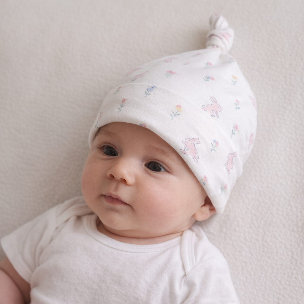 AI image for Cream Bunny Cotton Hat