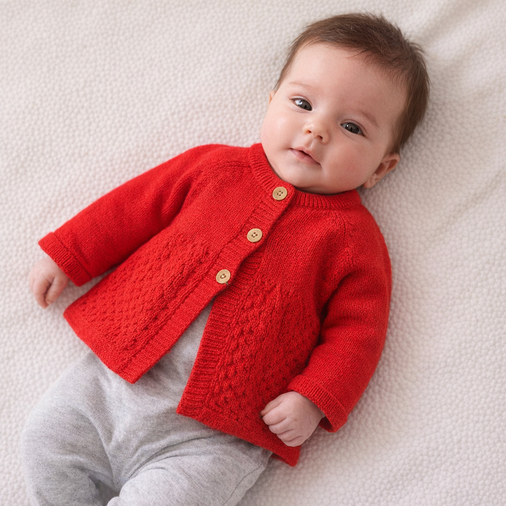AI image for Red Cardigan