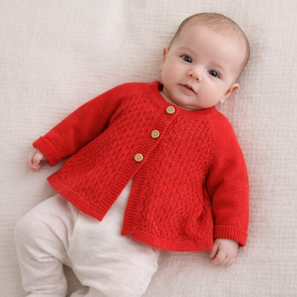 AI image for Red Cardigan