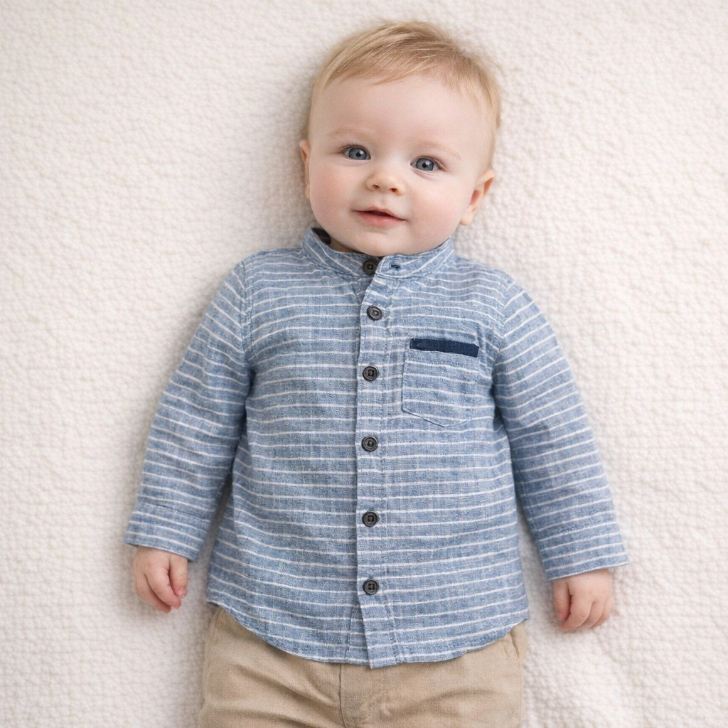 AI image for Striped Grandad Shirt