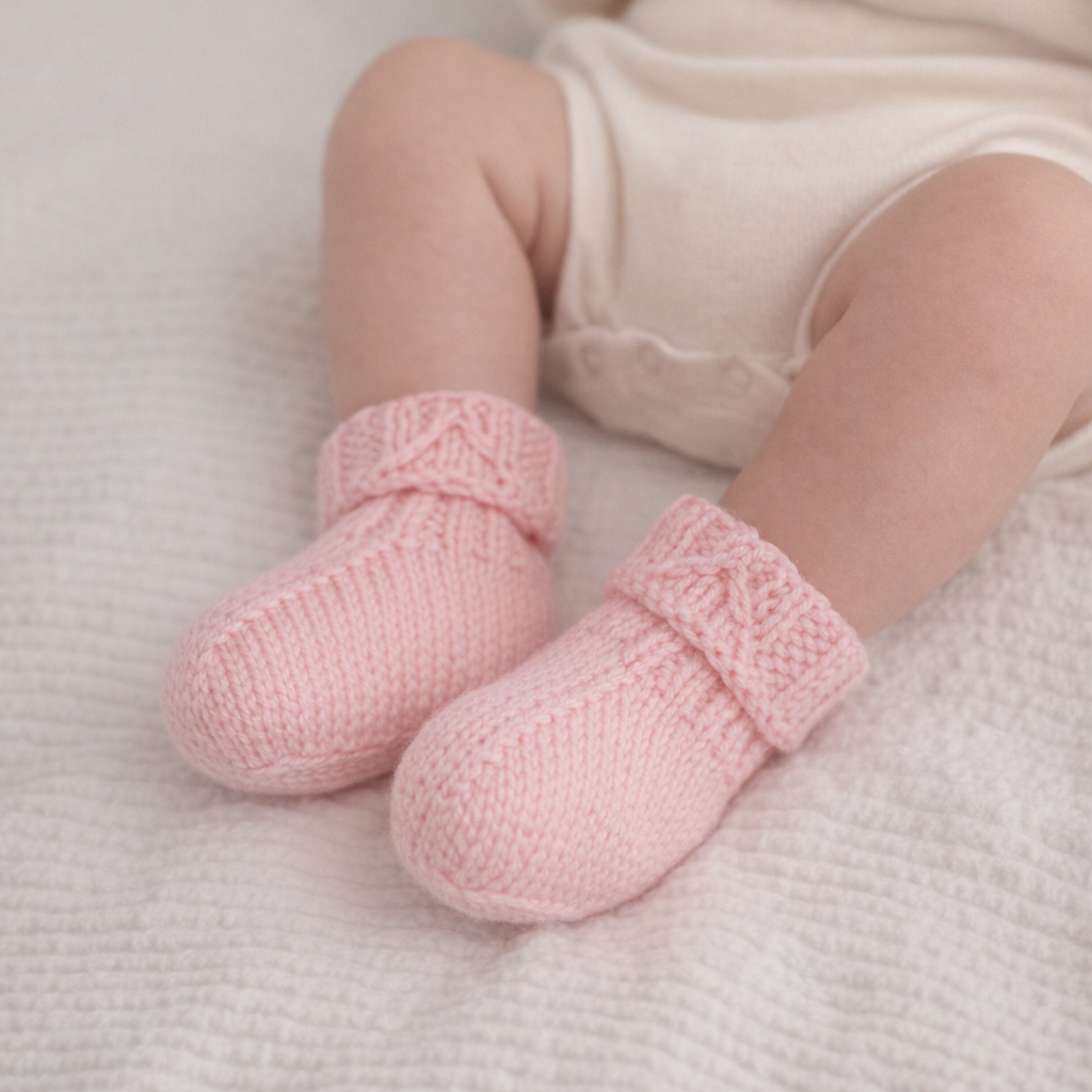 AI image for Knitted Booties