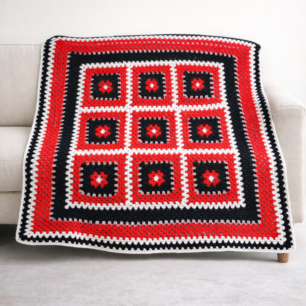 AI image for Black & Red Blanket