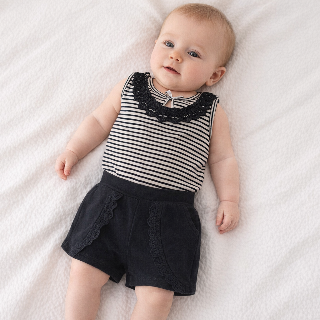 AI image for Striped Shorts Outfit