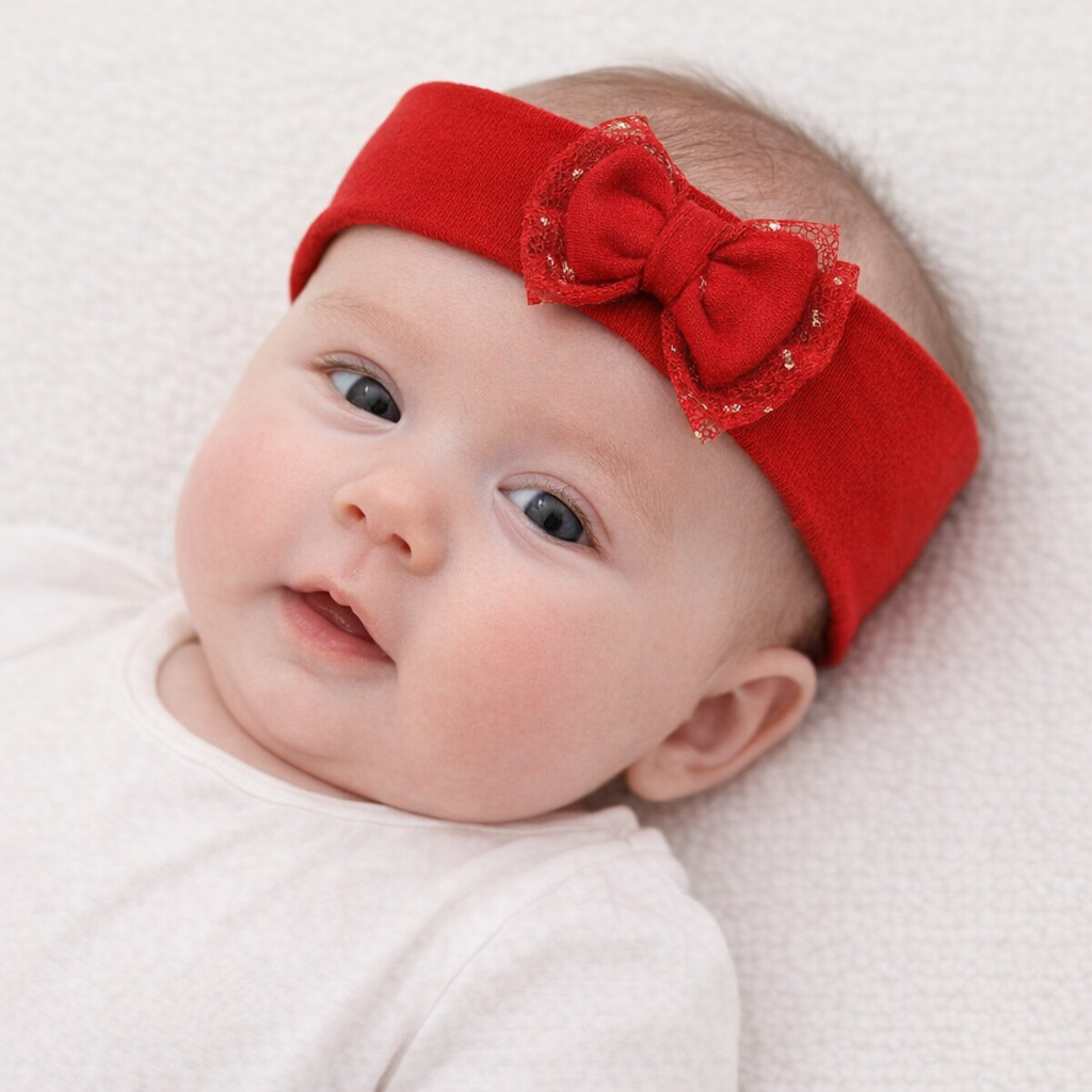 AI image for Red Bow Headband