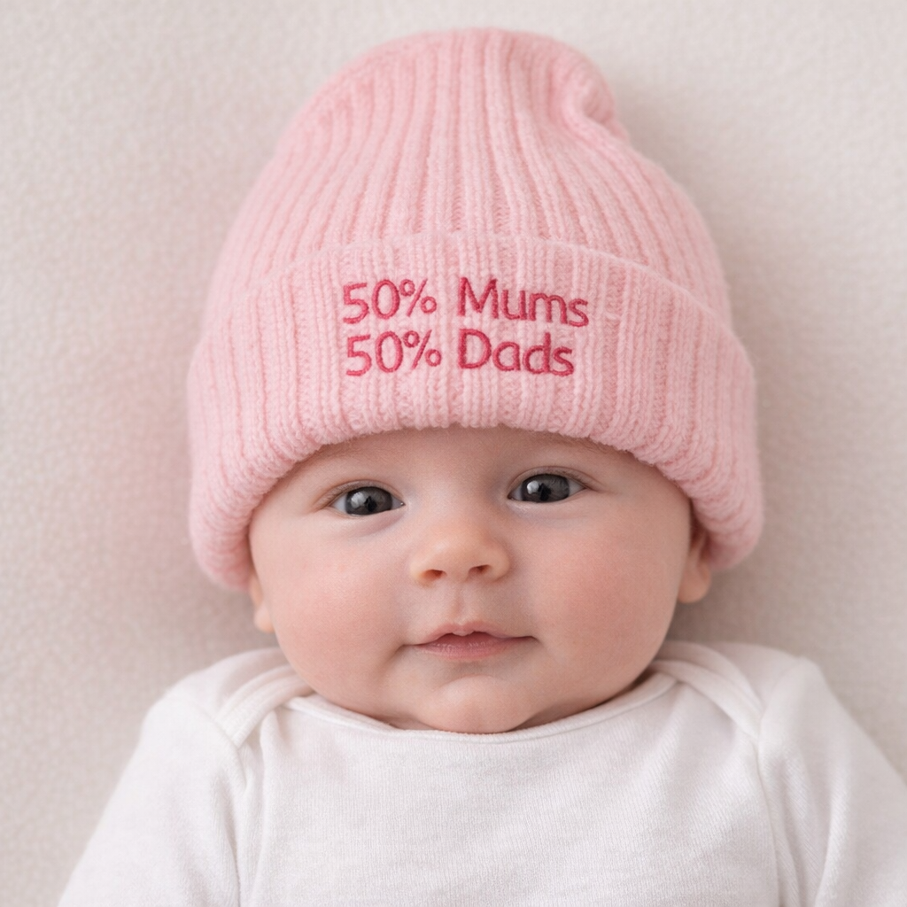 AI image for Pink Ribbed Hat