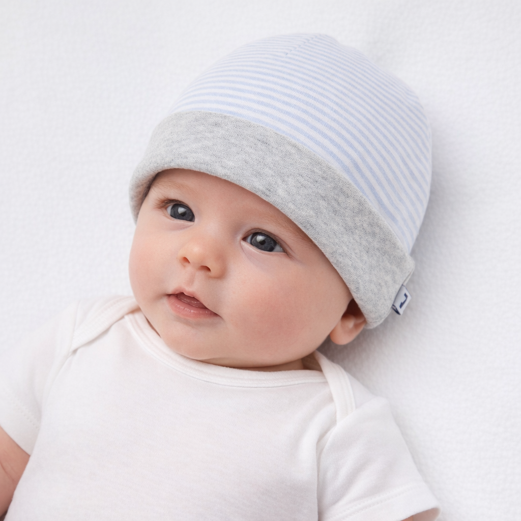 AI image for Stripe Cotton Hat