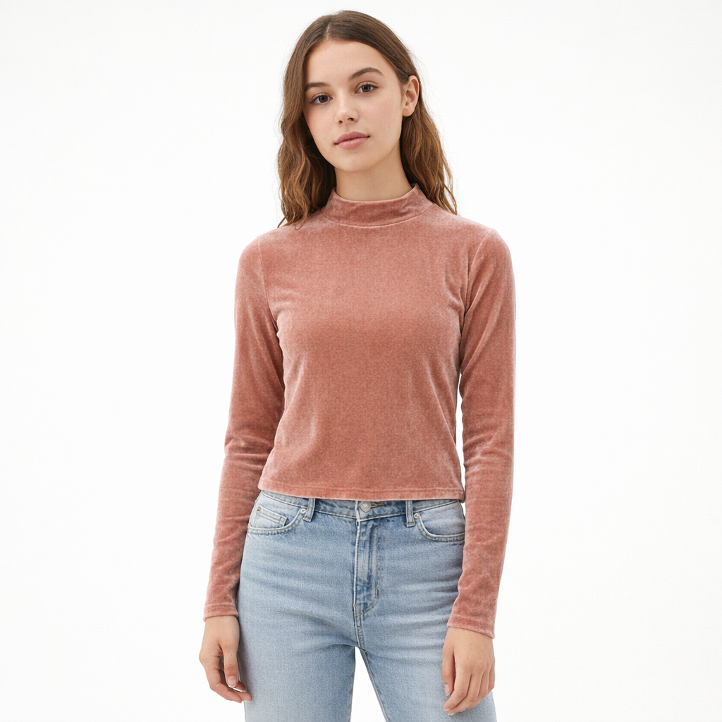 AI image for Pink Velour Top