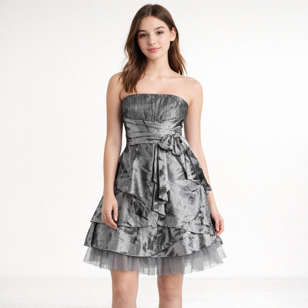 AI image for Silver Party Dress