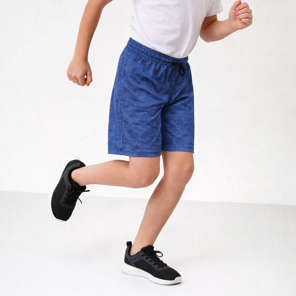 AI image for Blue Patterned Sports Shorts