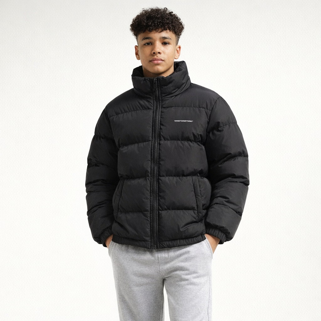 AI image for Black Puffa Coat