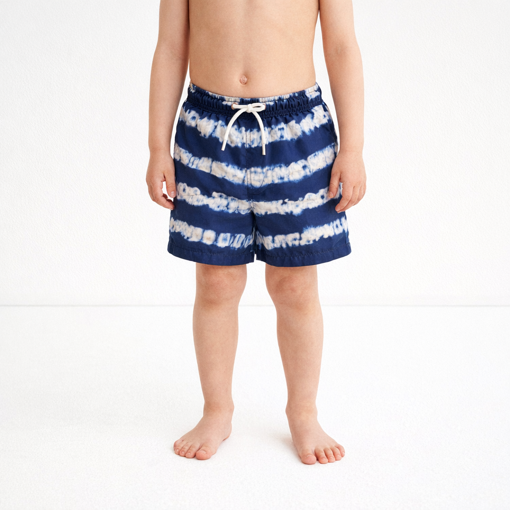 AI image for Blue Patterned Swim Shorts