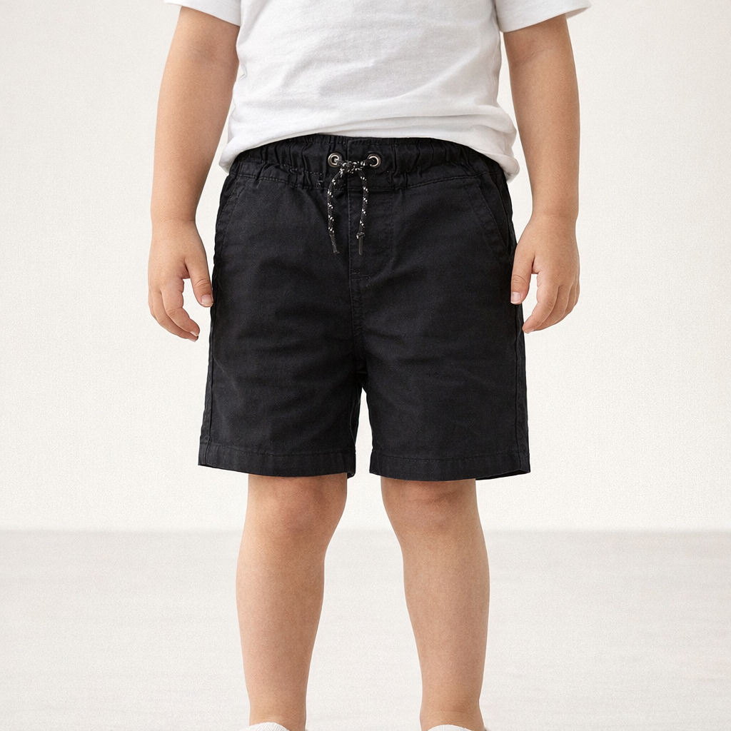 AI image for Black Cotton Shorts
