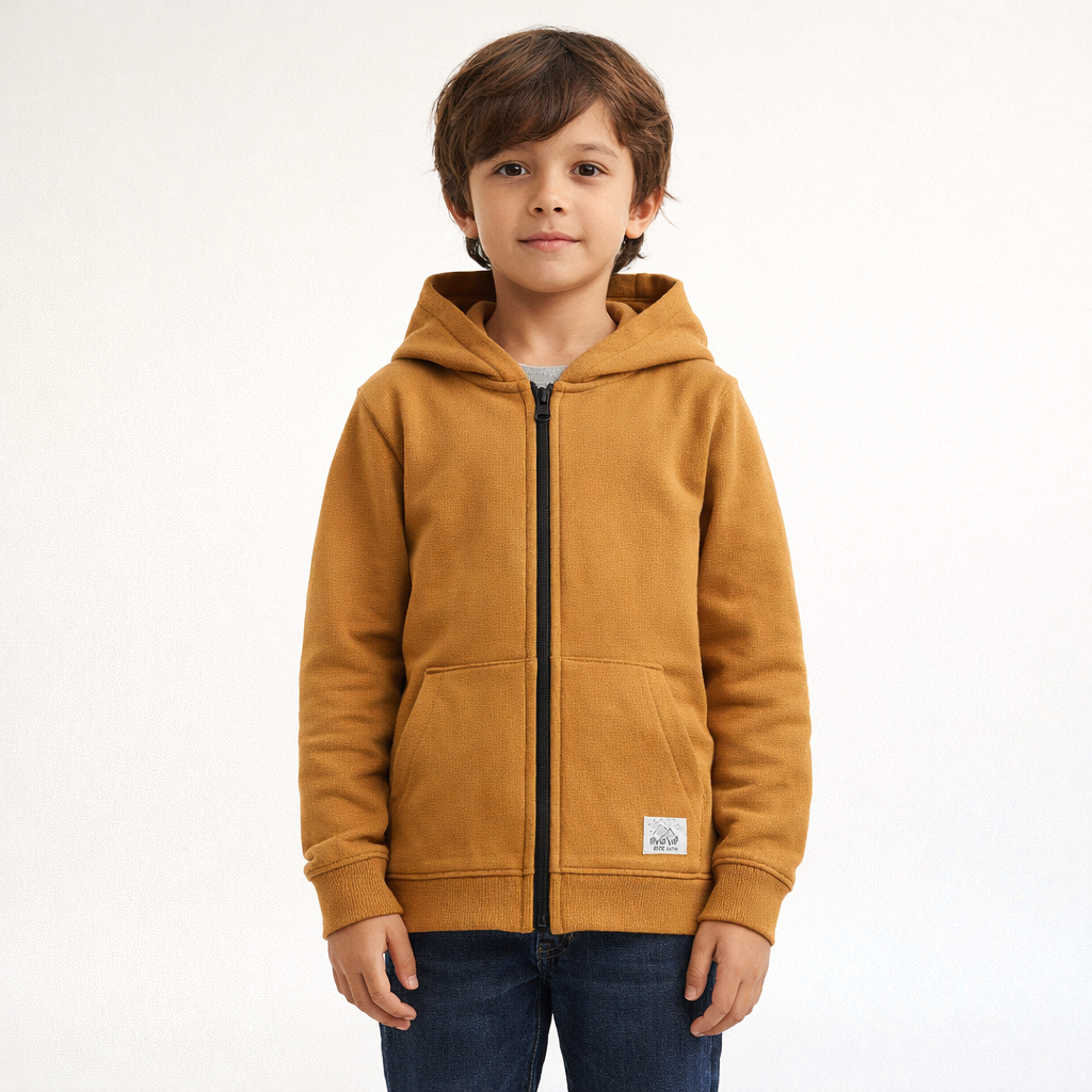 AI image for Mustard Zip Up Hoodie