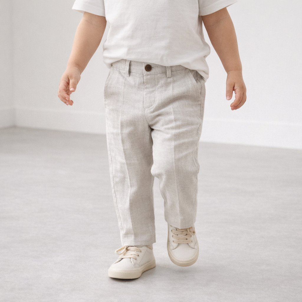 AI image for Light Linen Mix Smart Trousers