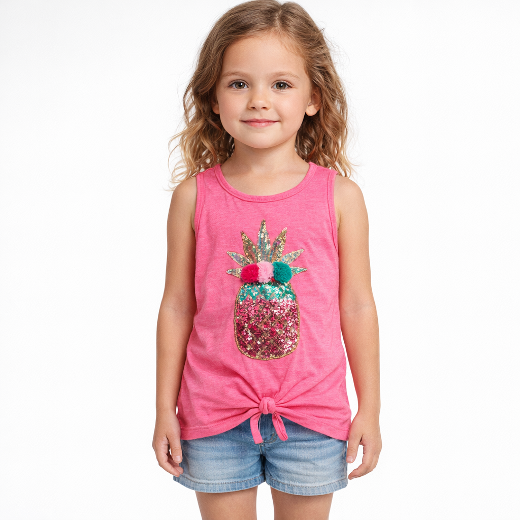 AI image for Sequin Pink Summer Vest