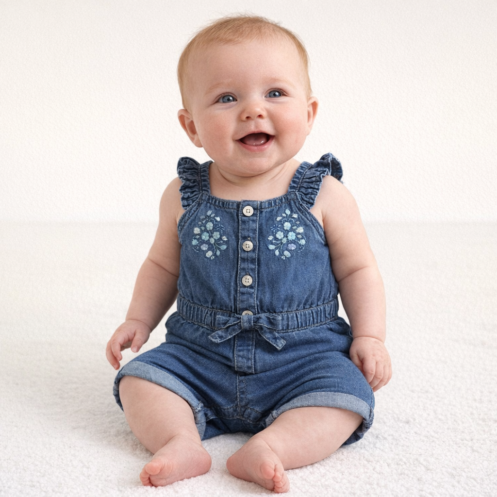 AI image for Soft Denim Romper