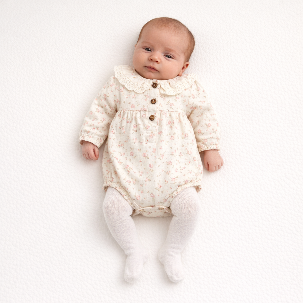 AI image for Frill Collar Romper and Tights