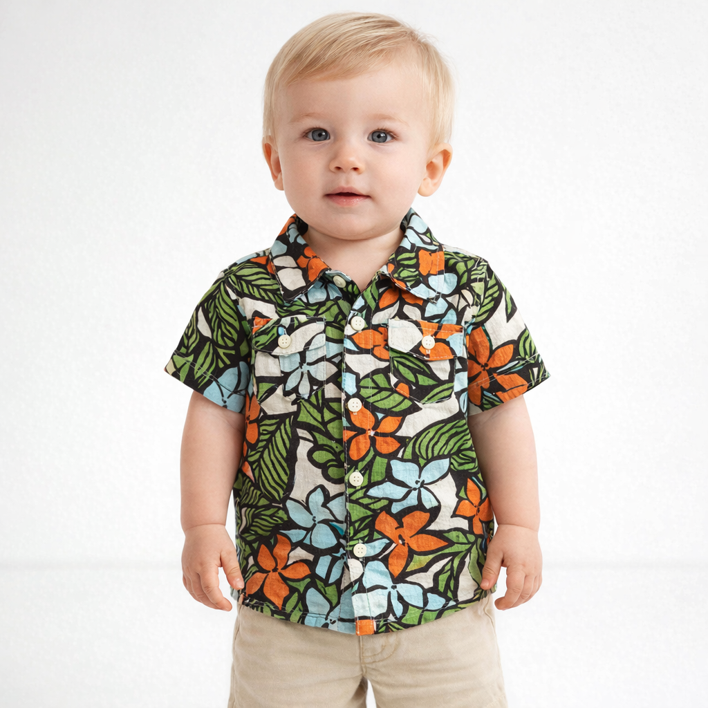AI image for Linen Mix Holiday Shirt