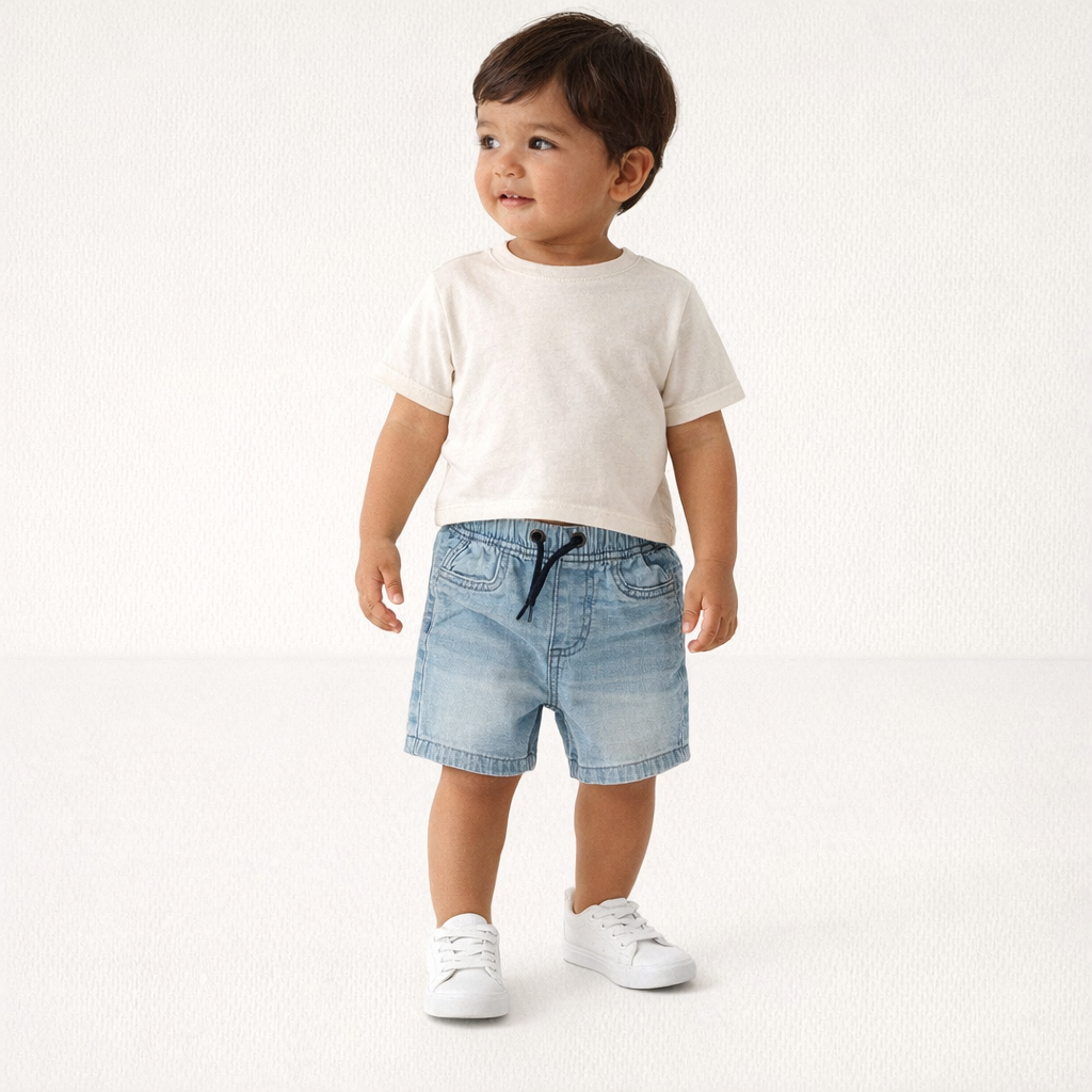 AI image for Pull on Light Denim Shorts