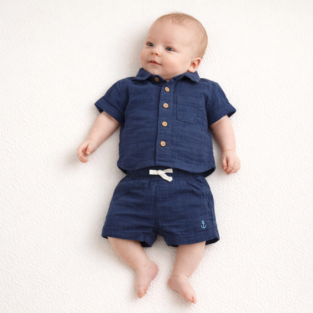AI image for Navy Cotton Outfit