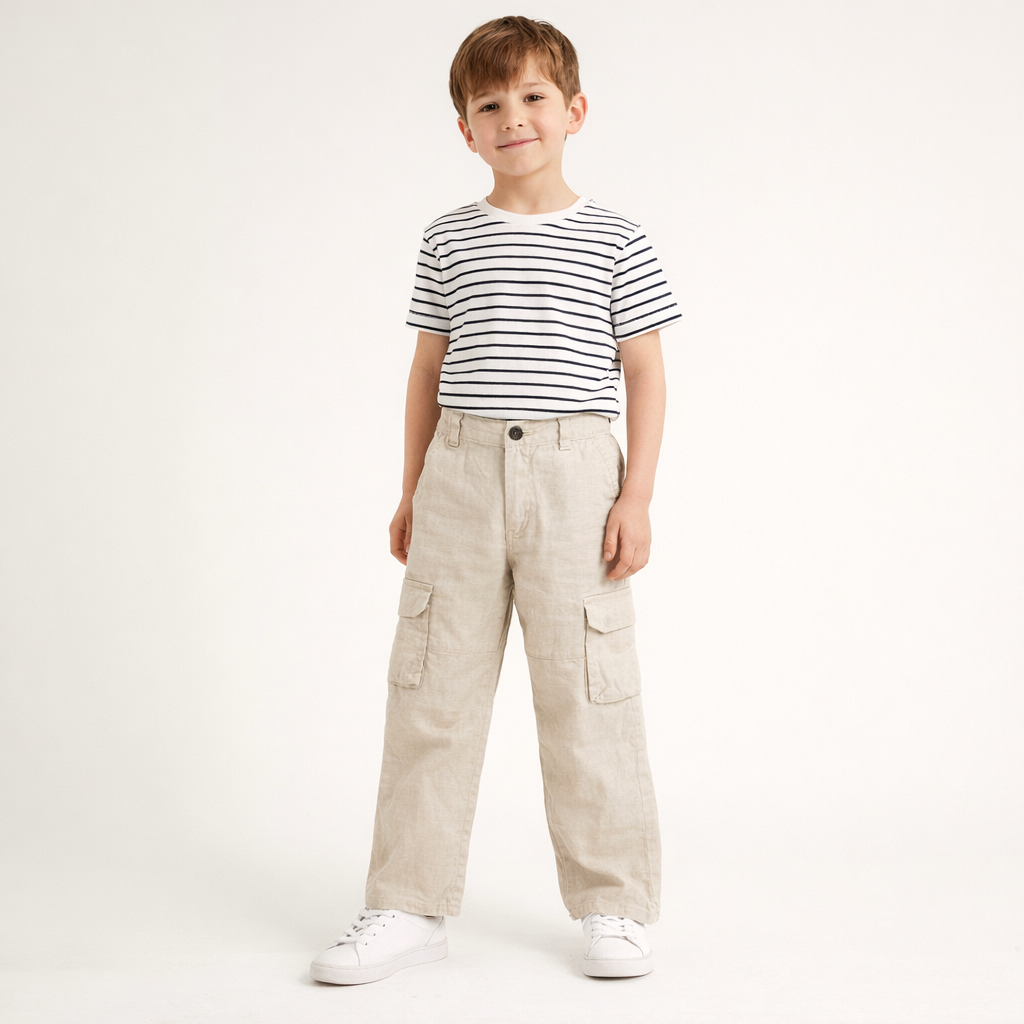 AI image for Cargo Linen Mix Trousers