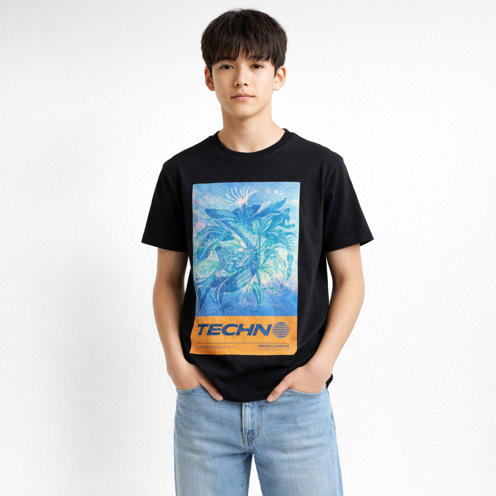AI image for Techno Box Print Tee