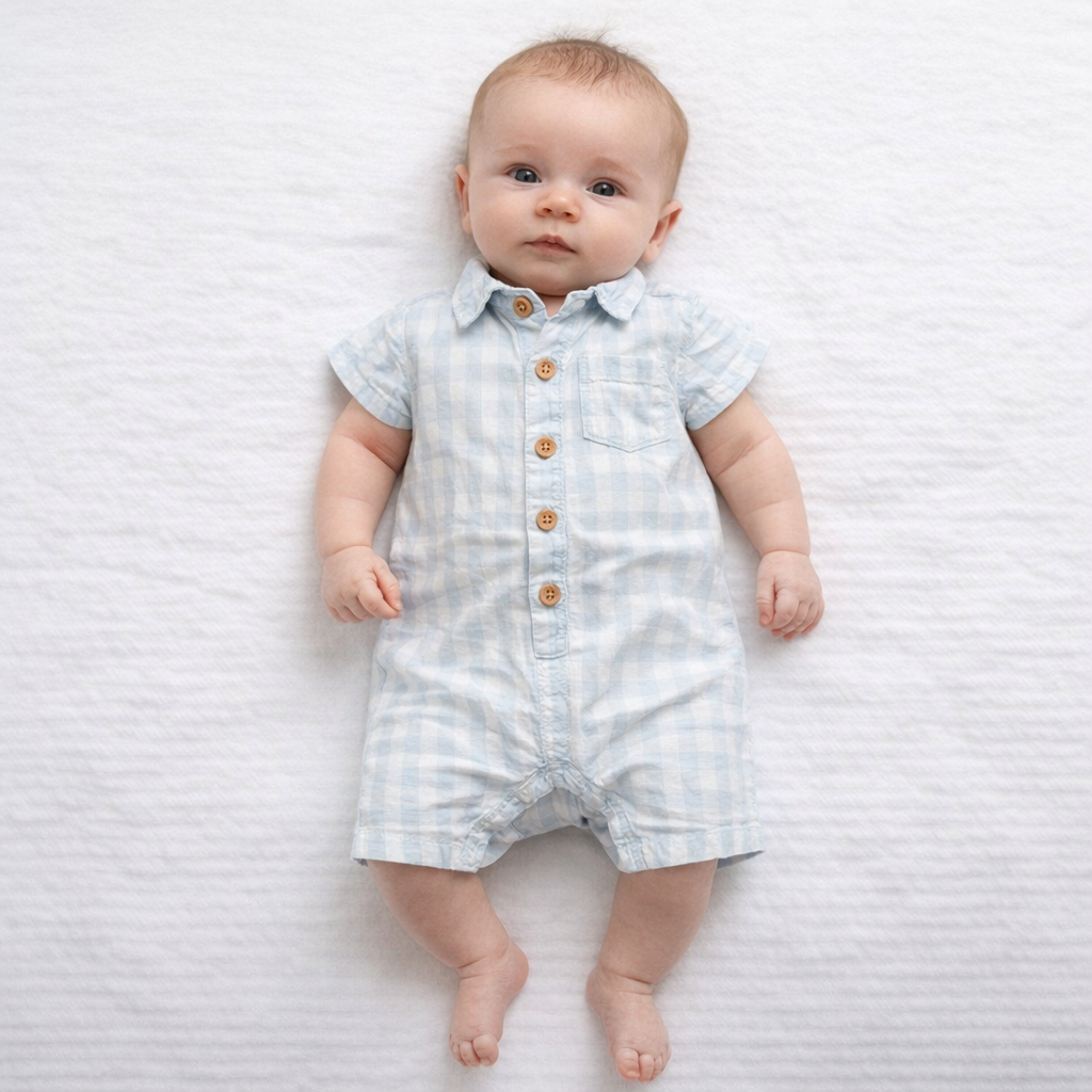 AI image for Cotton Check Cotton Romper