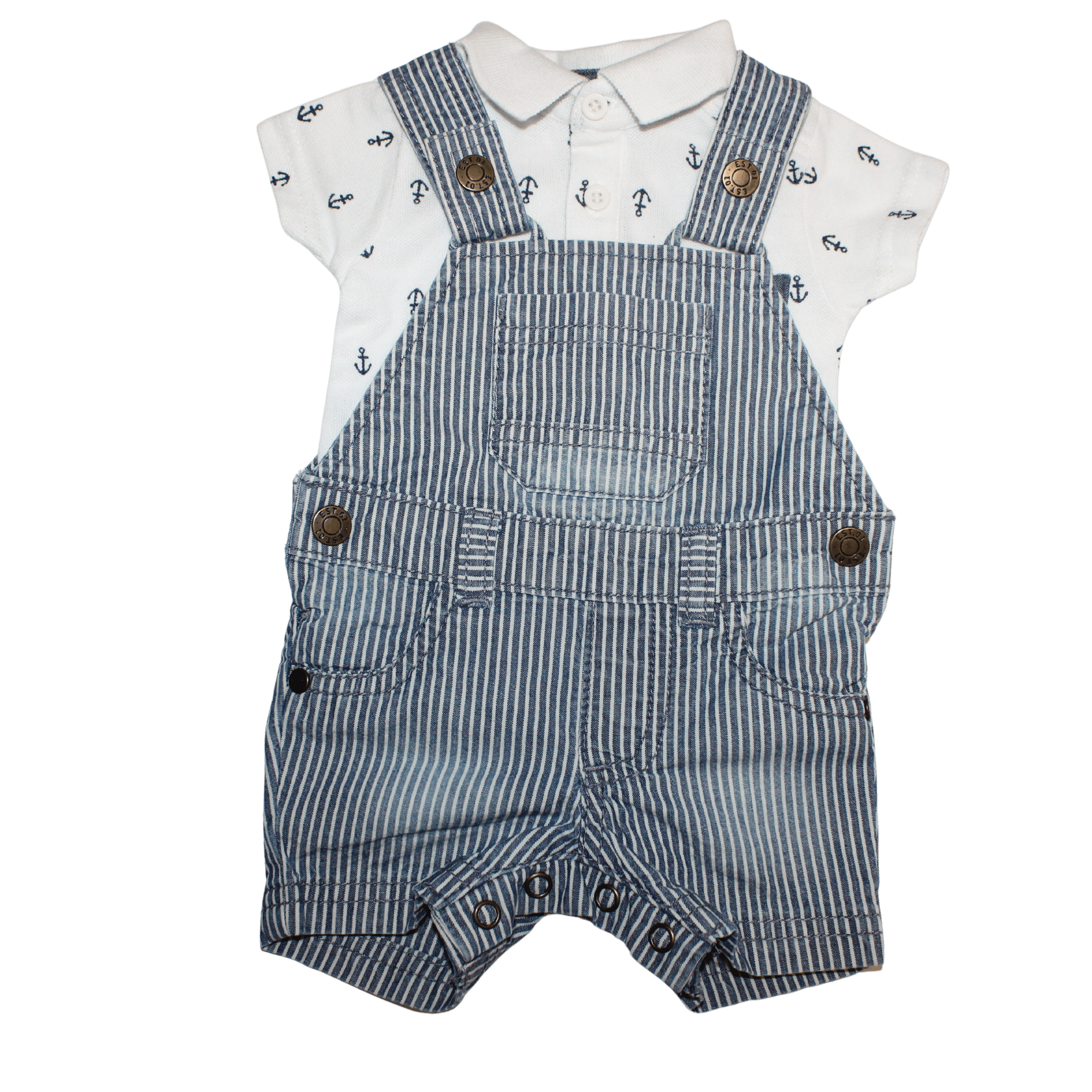 Anchor Shortie Dungarees - 2nd Lyfe C.I.C