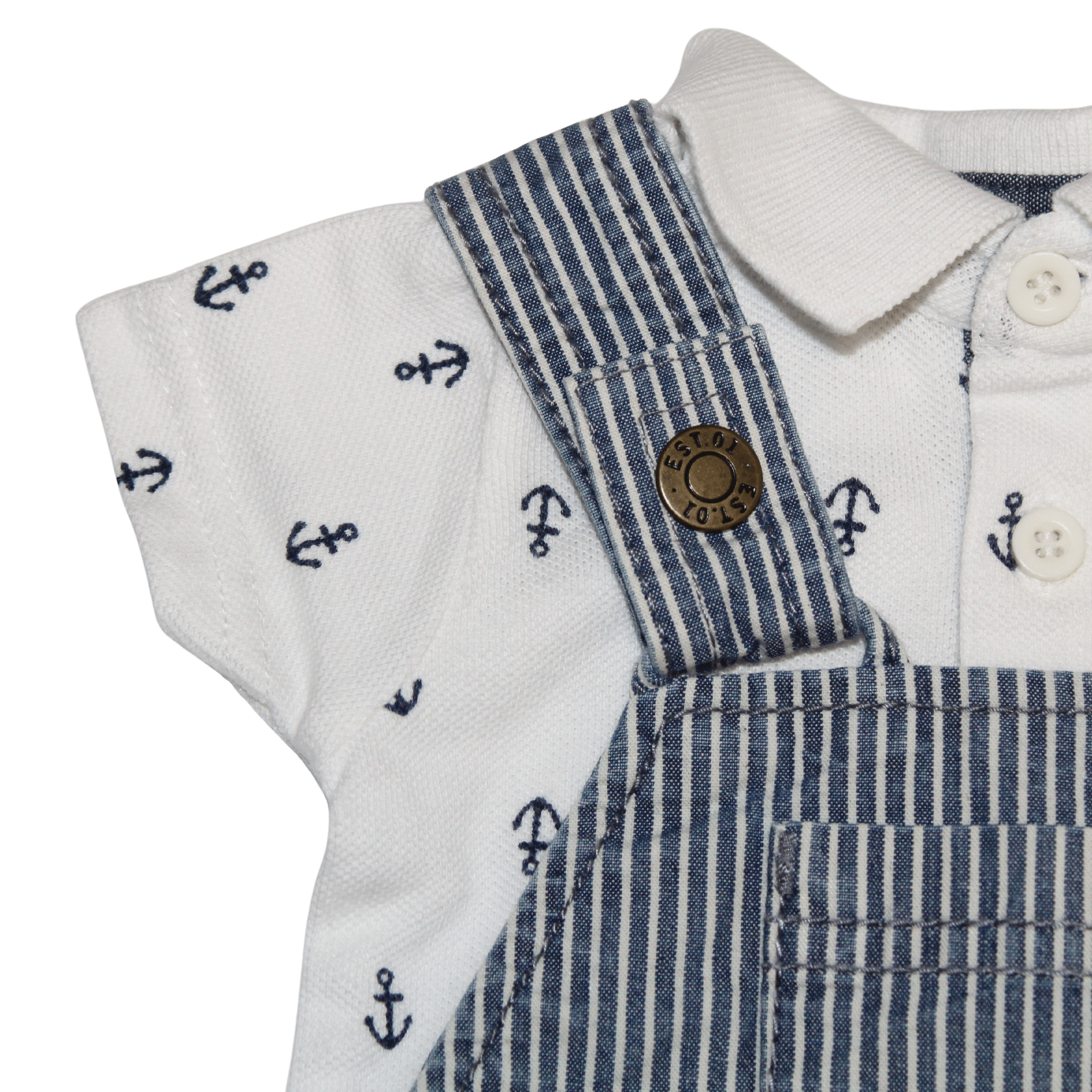 Anchor Shortie Dungarees - 2nd Lyfe C.I.C