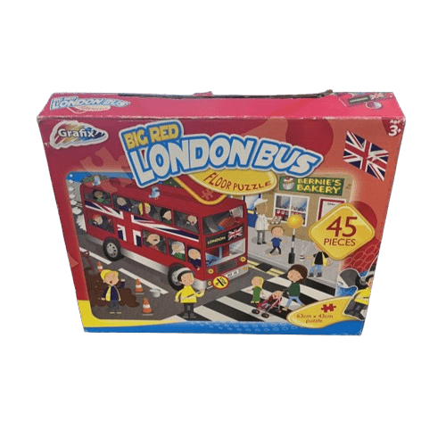 Big Red Bus Floor Puzzle - 45 Pieces - 2nd Lyfe C.I.C