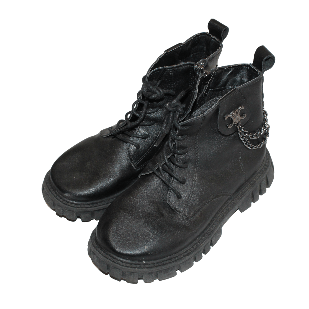 Black Chain Boots - 2nd Lyfe C.I.C