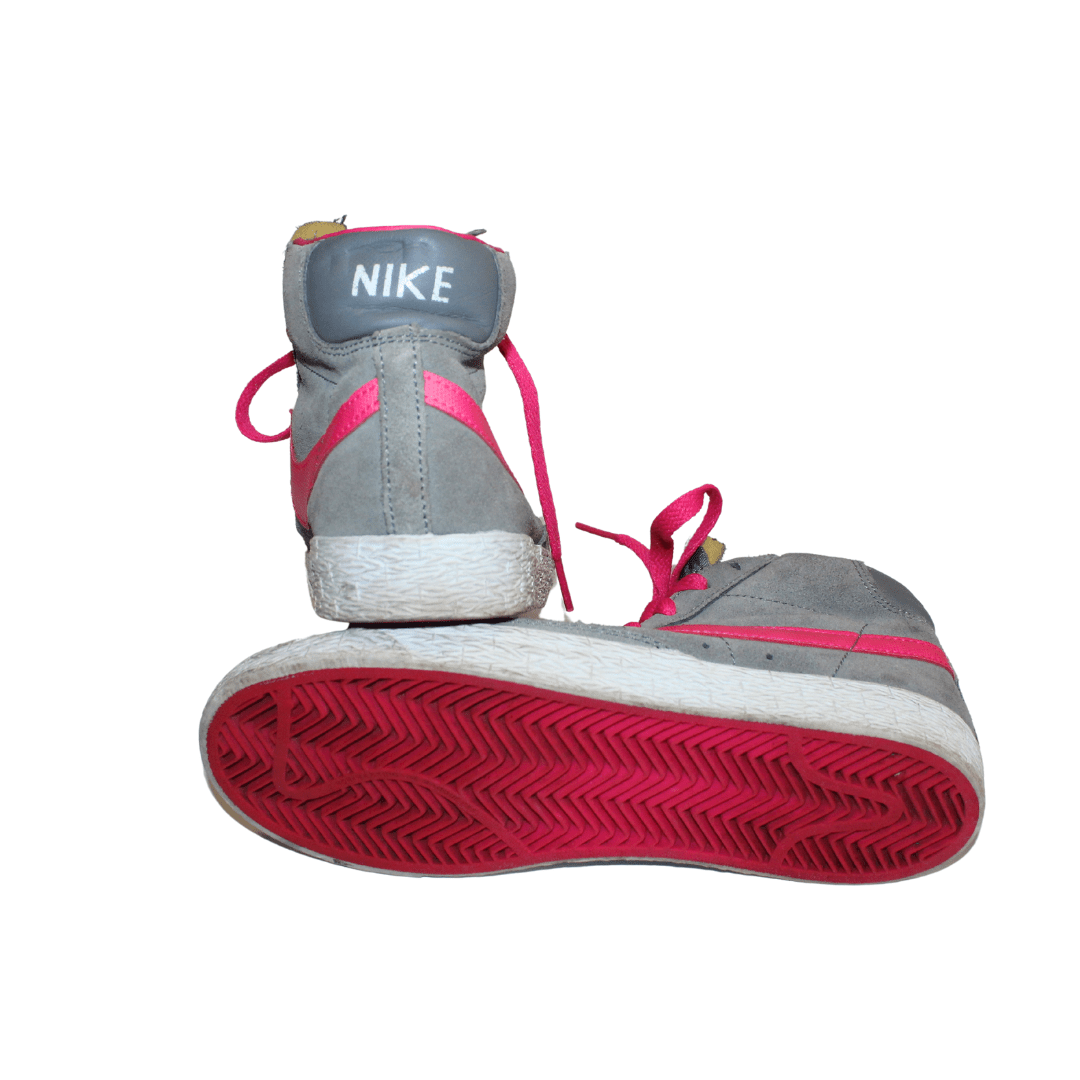 Blazer Grey Pink Suede High Tops - 2nd Lyfe C.I.C