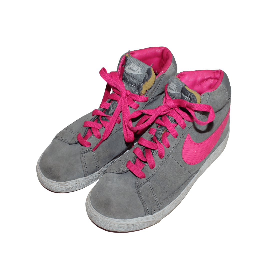 Blazer Grey Pink Suede High Tops - 2nd Lyfe C.I.C