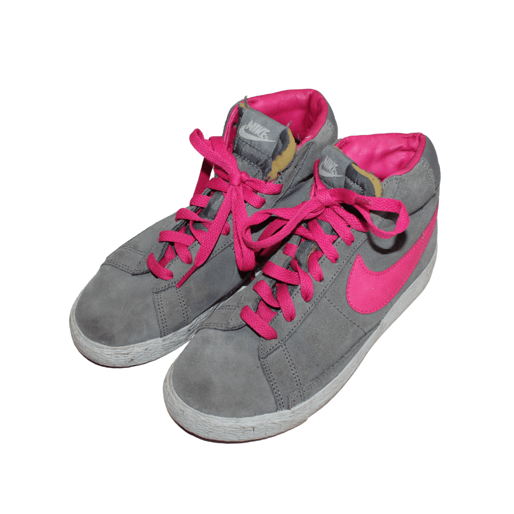 Nike Blazer Grey Pink Suede High Tops 2nd Lyfe C.I.C