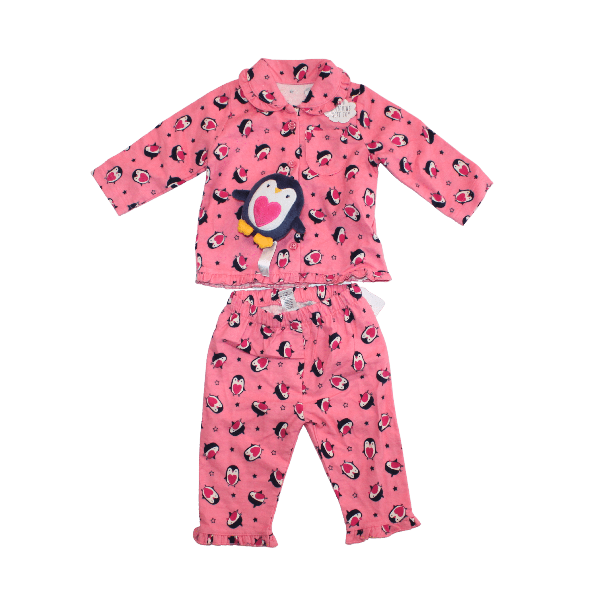 Brushed Cotton Penguin Pj's with Teddy - 2nd Lyfe C.I.C