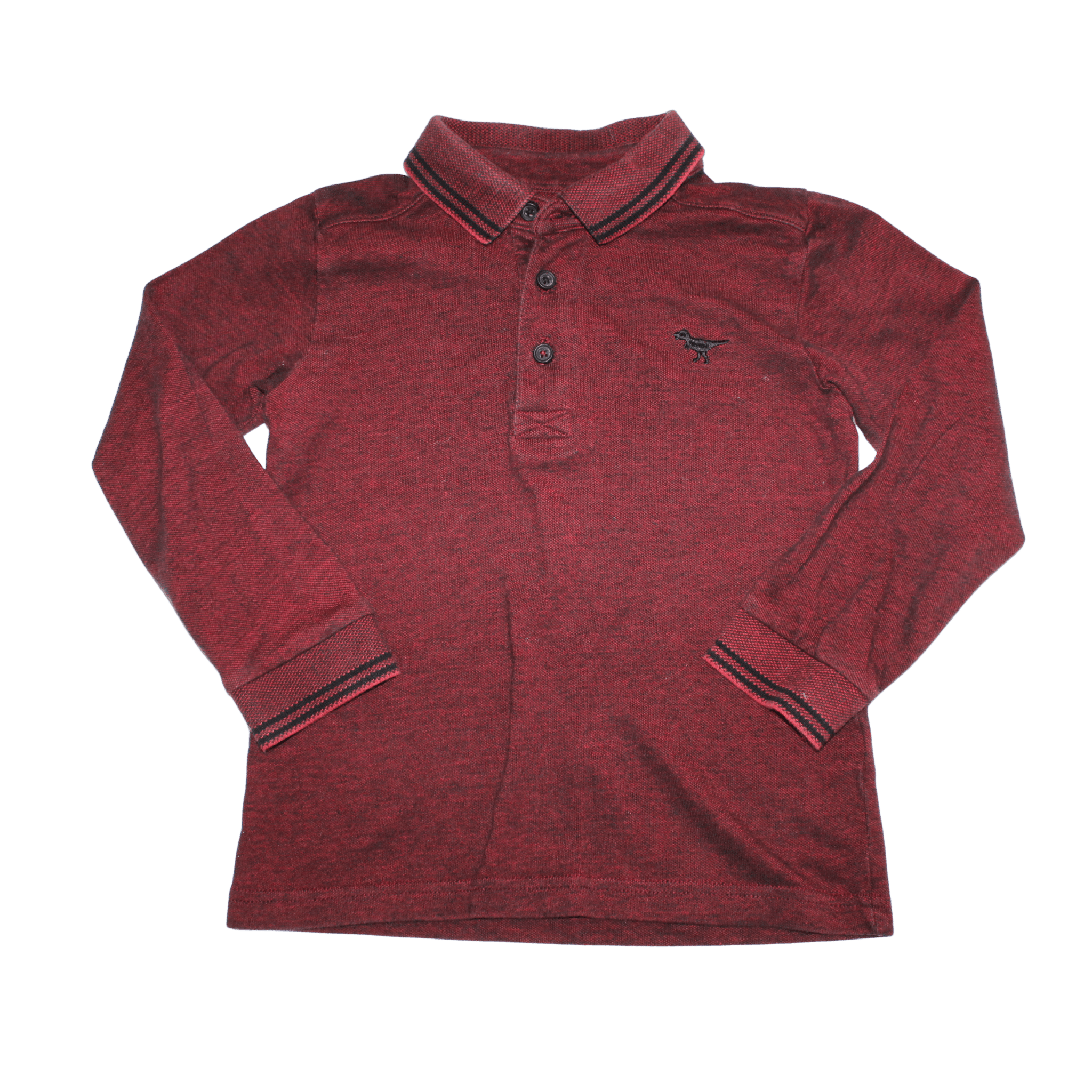 Burgundy Polo Long Sleeve Tee - 2nd Lyfe C.I.C