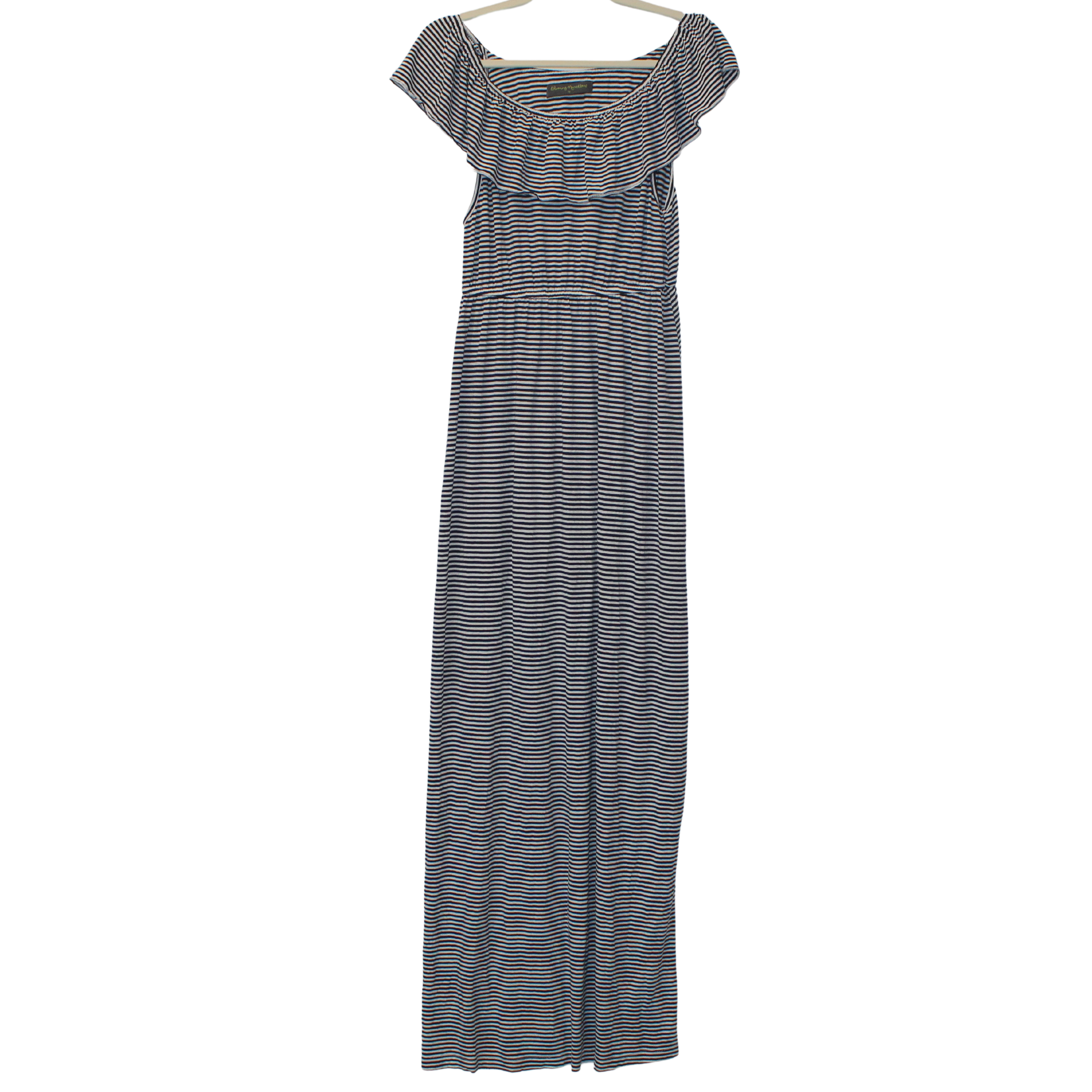 Navy Striped Maternity Dress