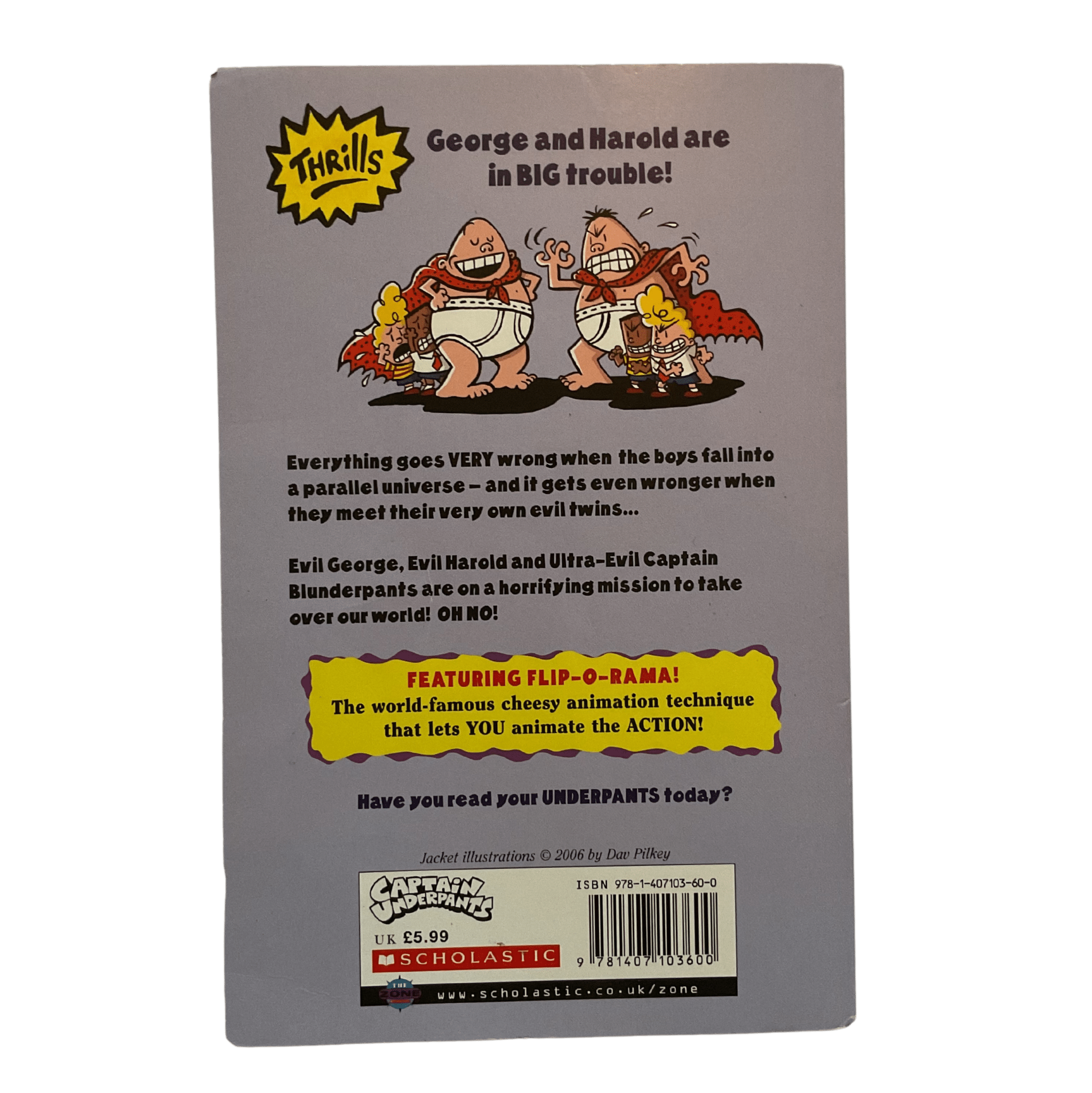 Captain Underpants and the Preposterous Plight of the Purple Potty People - Paperback - 2nd Lyfe C.I.C