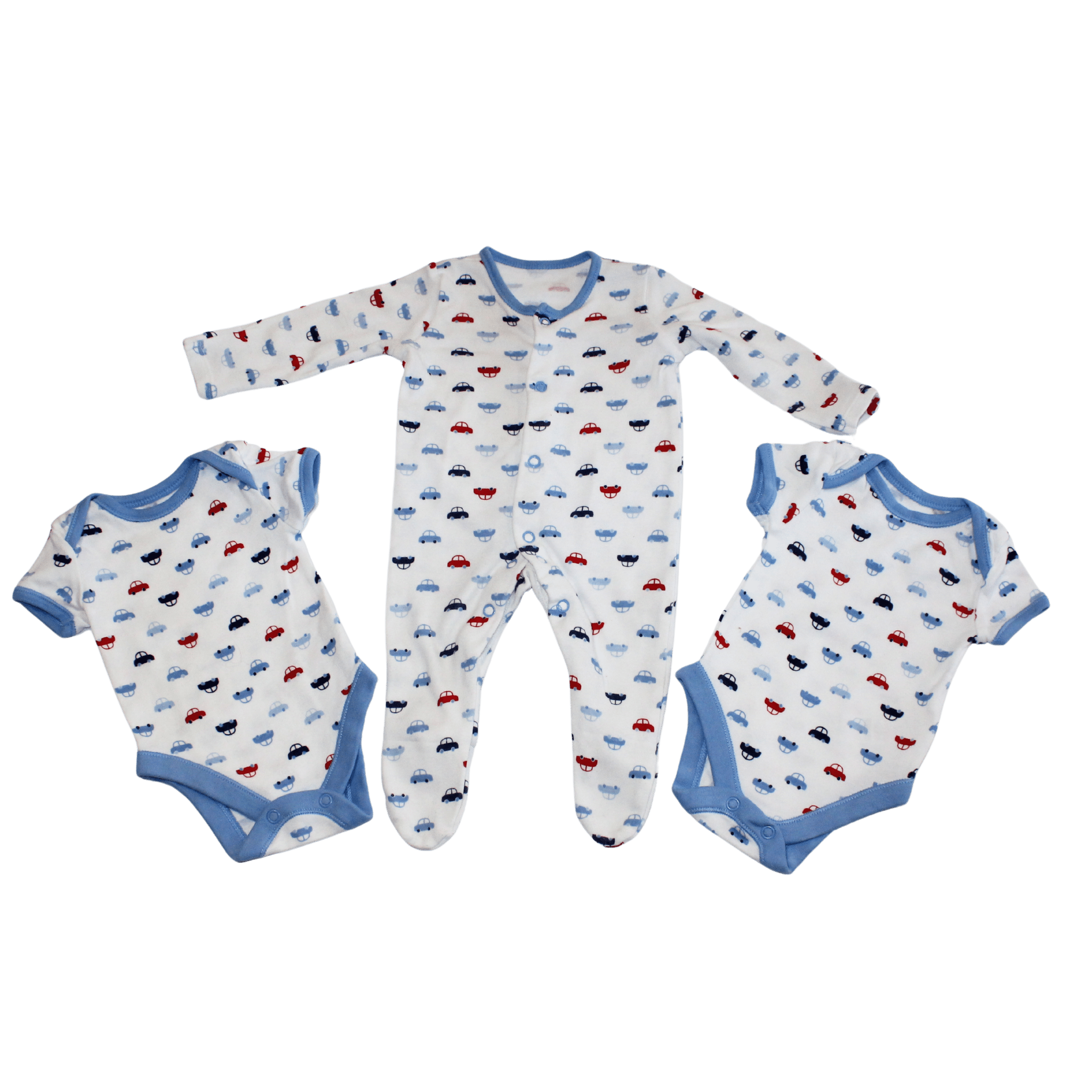 Cars Sleepsuit and Vests x2 - 2nd Lyfe C.I.C