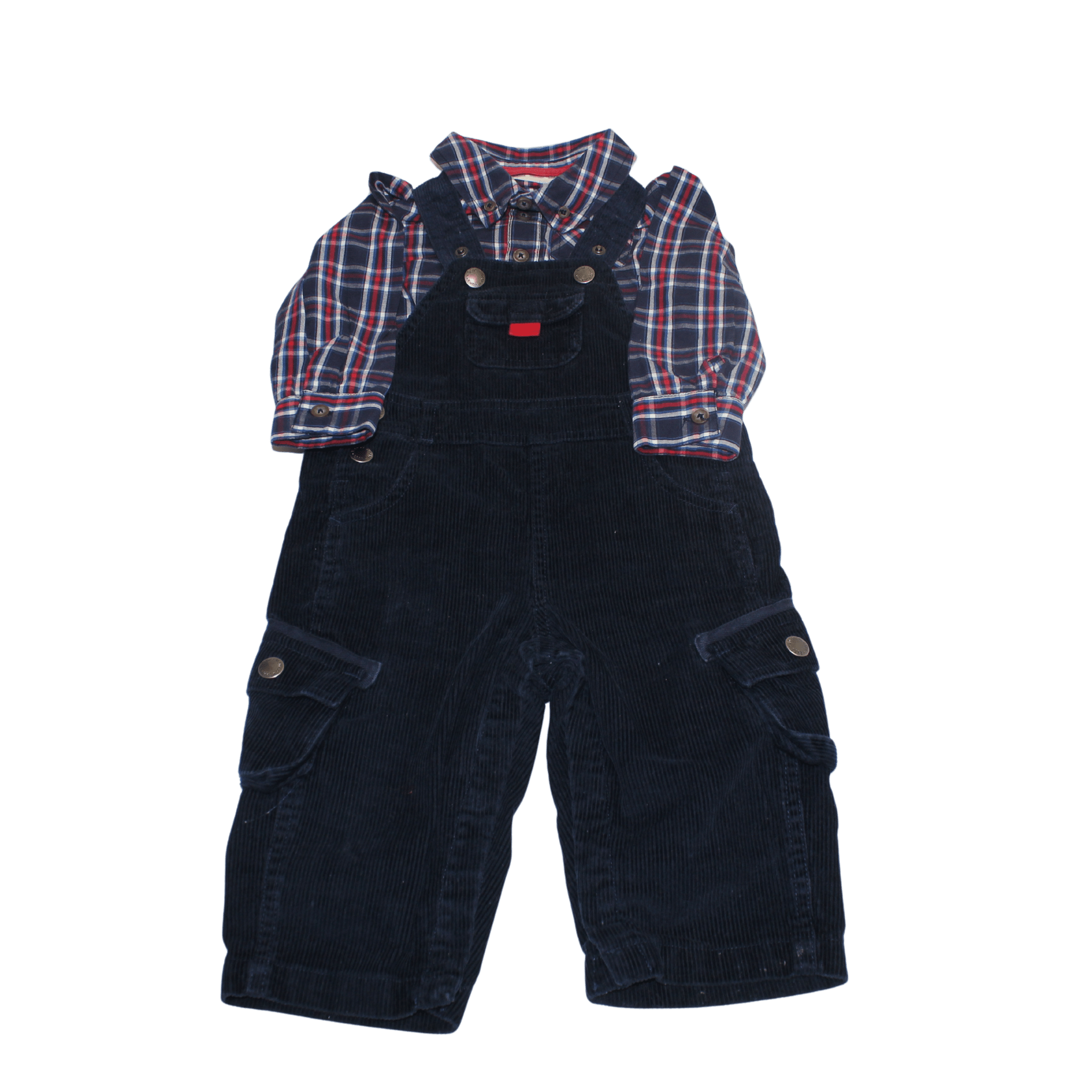 Classic Cord Dungarees and Check Shirt - 2nd Lyfe C.I.C