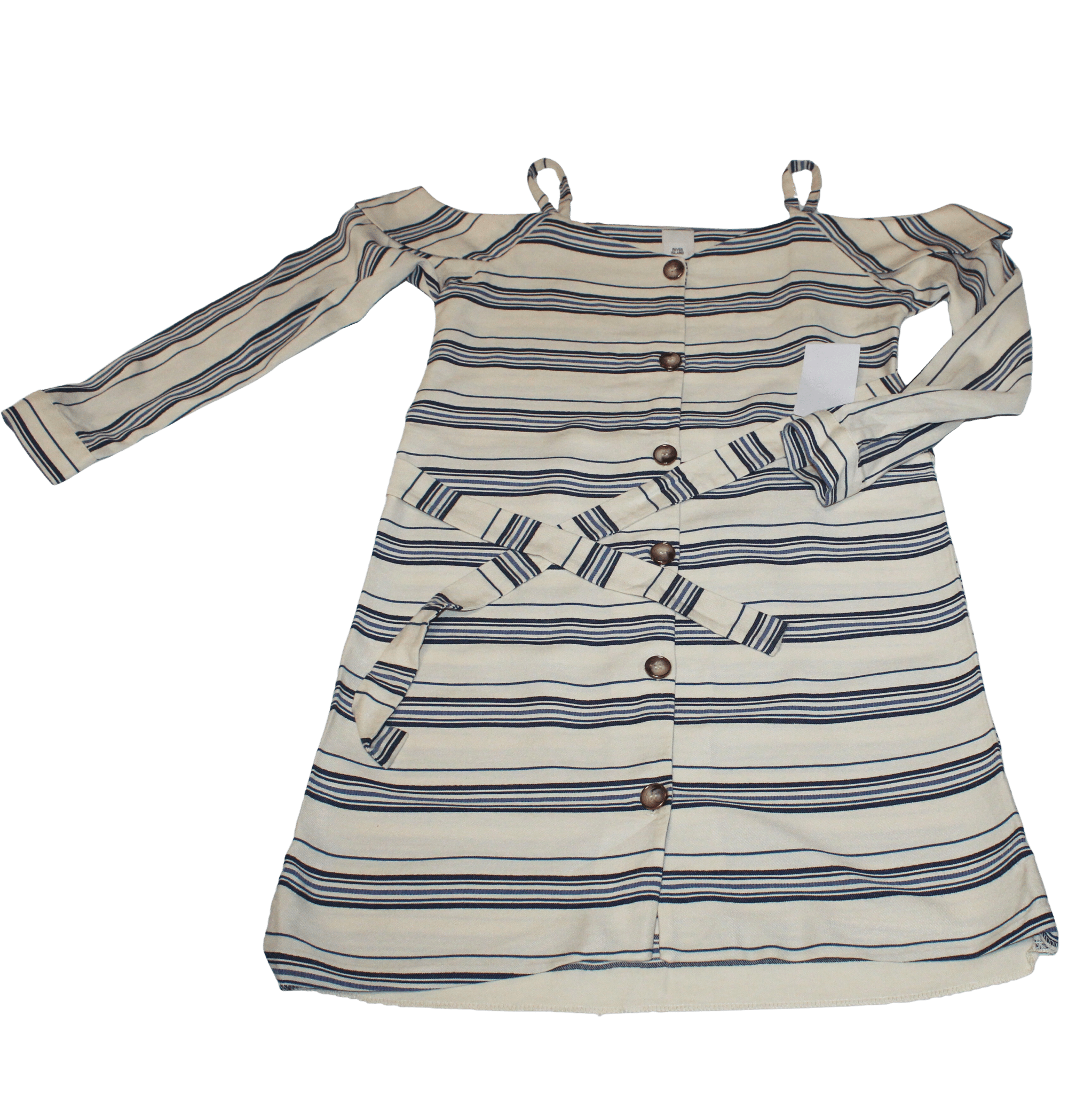 Cold Shoulder Striped Dress - 2nd Lyfe C.I.C