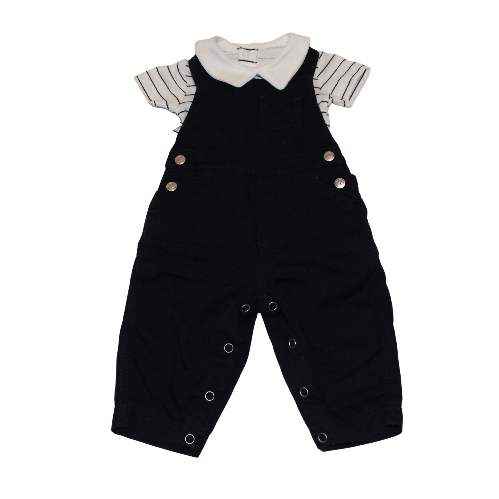 Collared Stripy Dungarees - 2nd Lyfe C.I.C