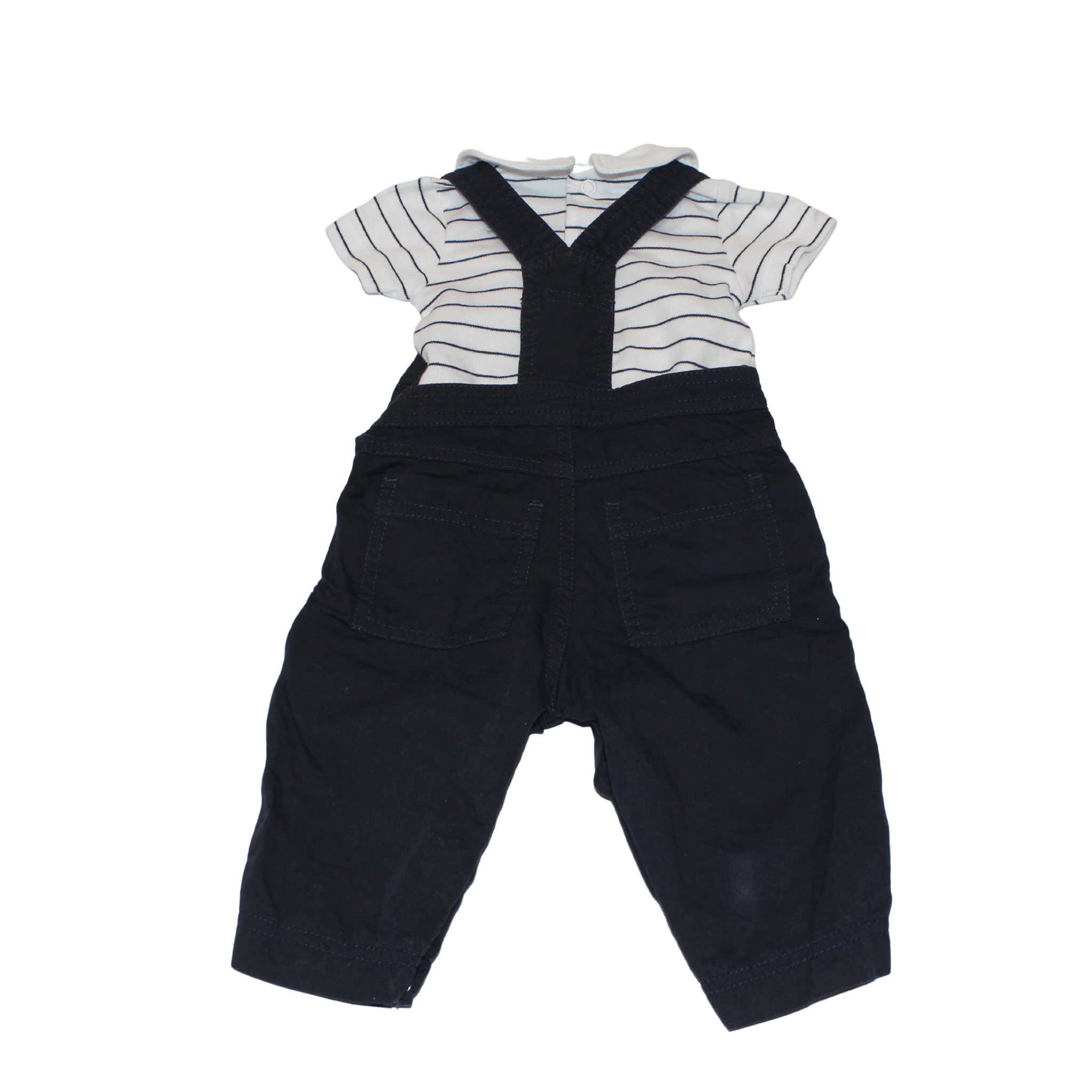 Collared Stripy Dungarees - 2nd Lyfe C.I.C