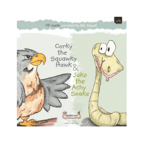 Corky the Squawky Hawk & Jake the Achy Snake - Paper Back - Book and CD - 2nd Lyfe C.I.C