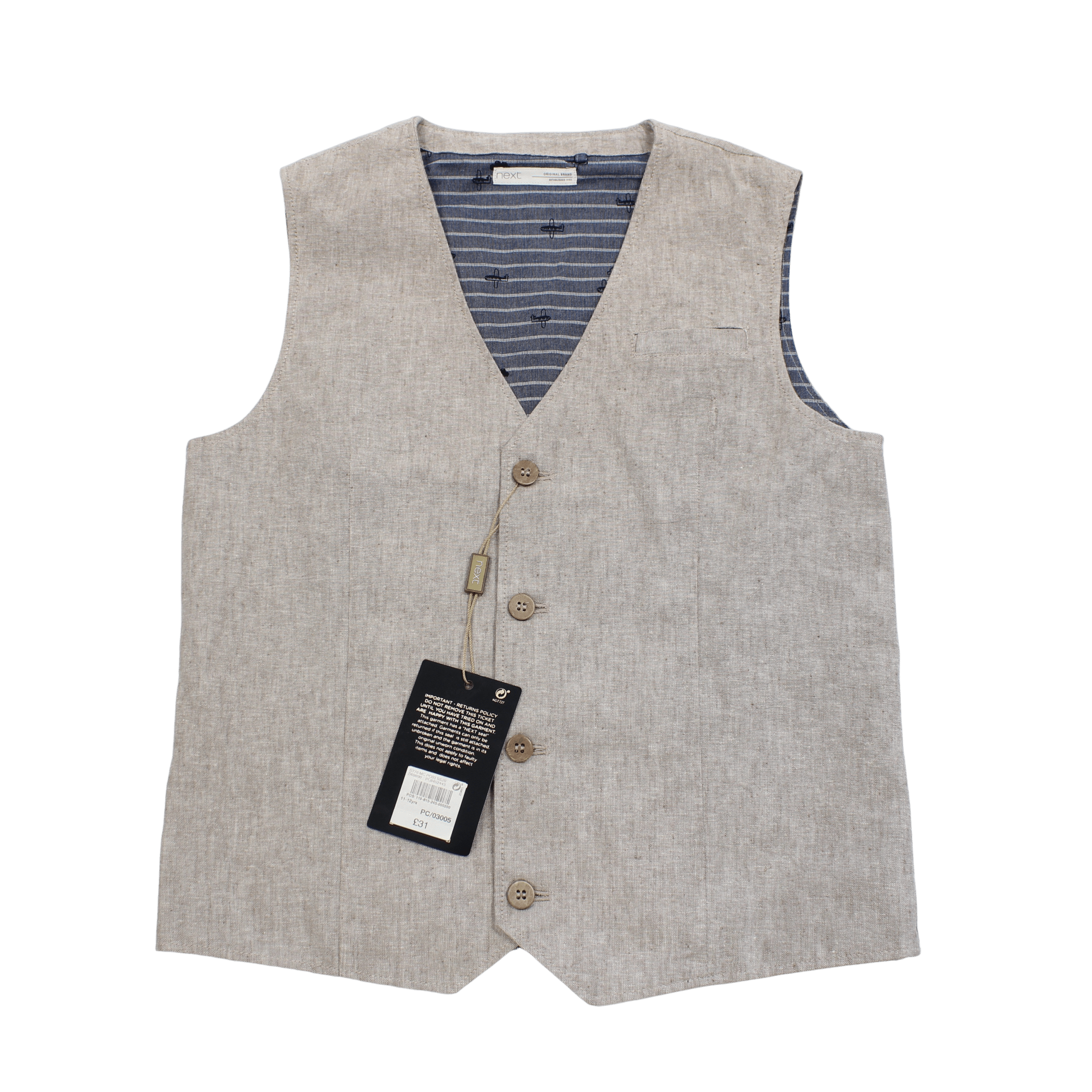 Cream Waistcoat - 2nd Lyfe C.I.C