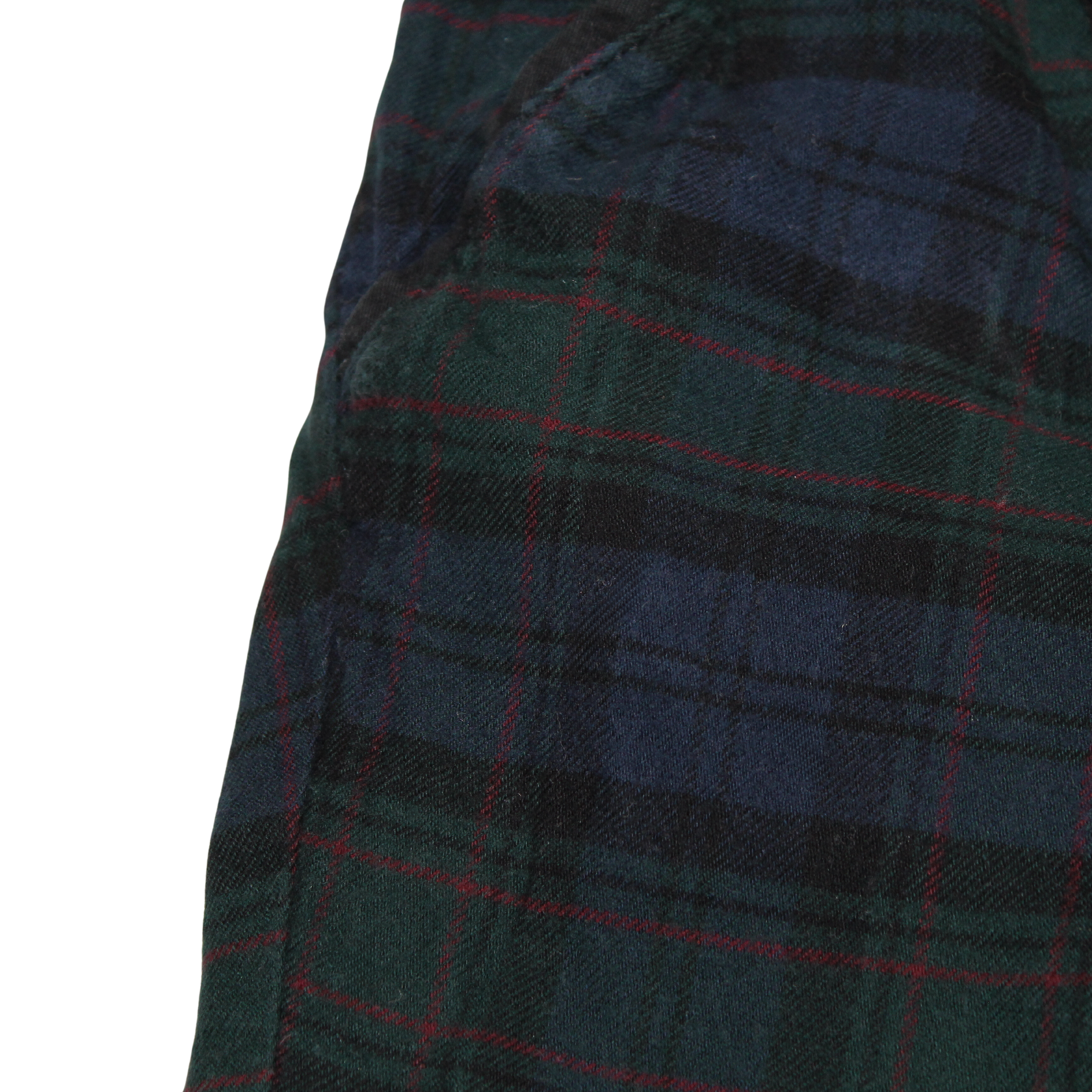 Dark Green Check Trousers