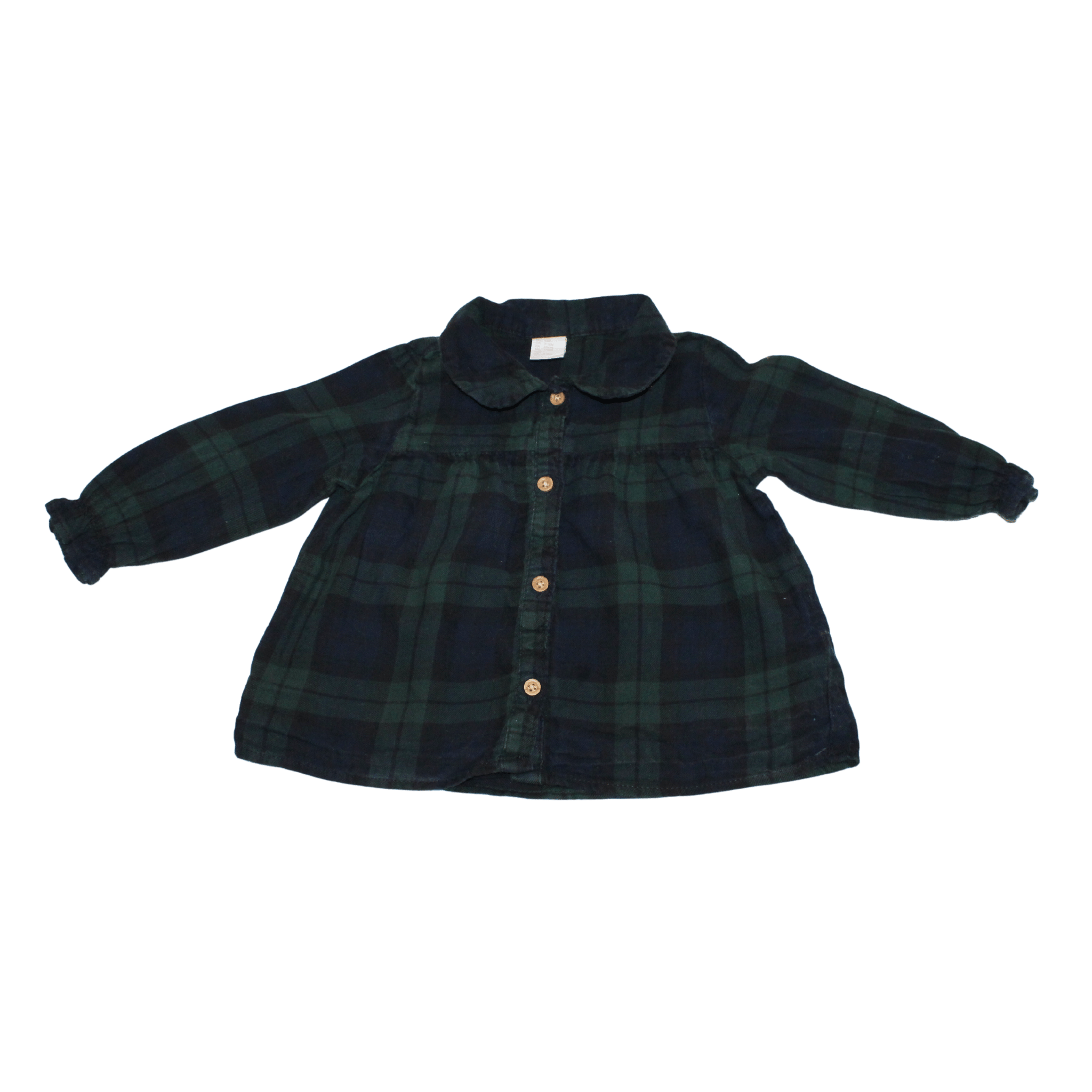 Dark Green Tartan Blouse - 2nd Lyfe C.I.C