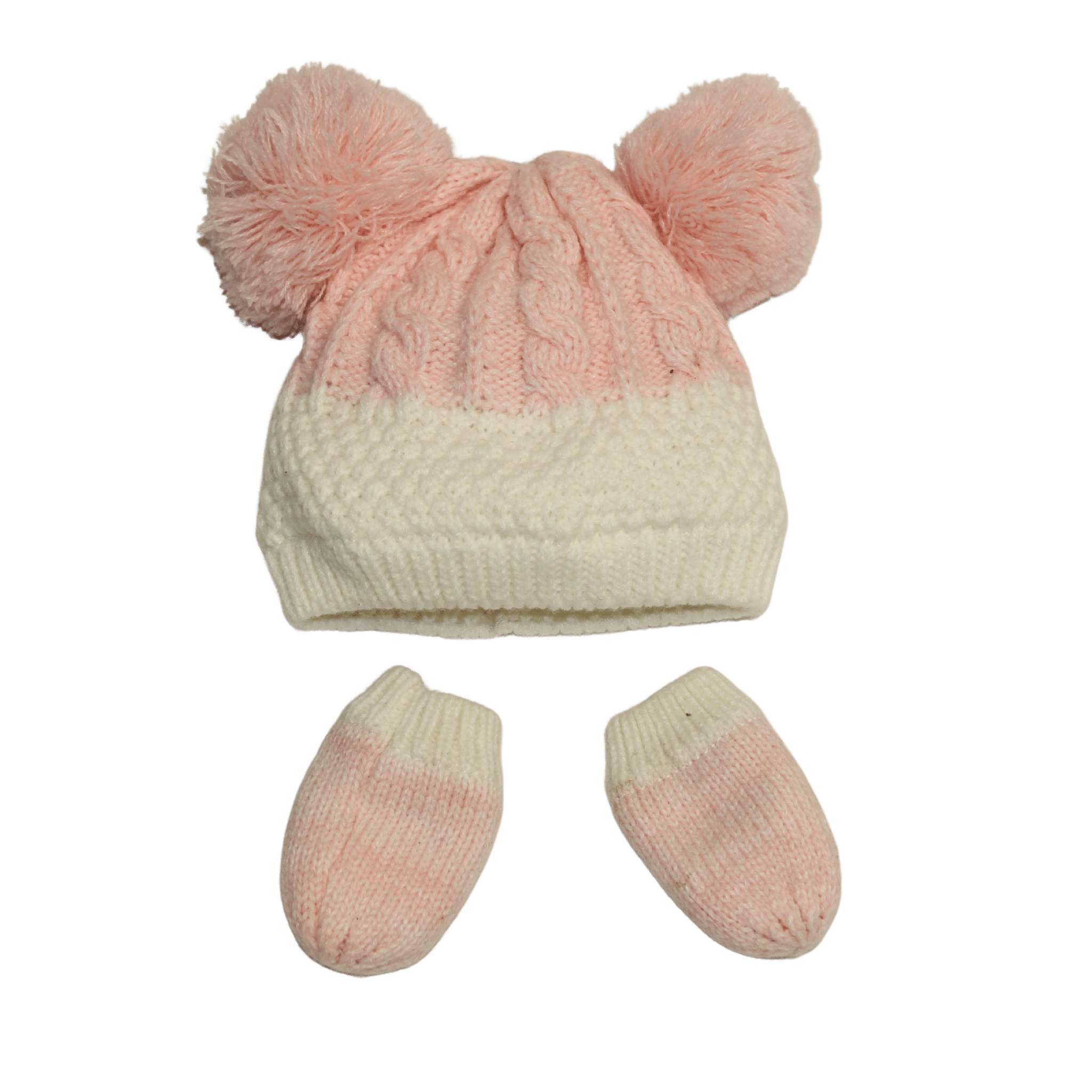 Double Pom Pom Hat & Mittens - 2nd Lyfe C.I.C