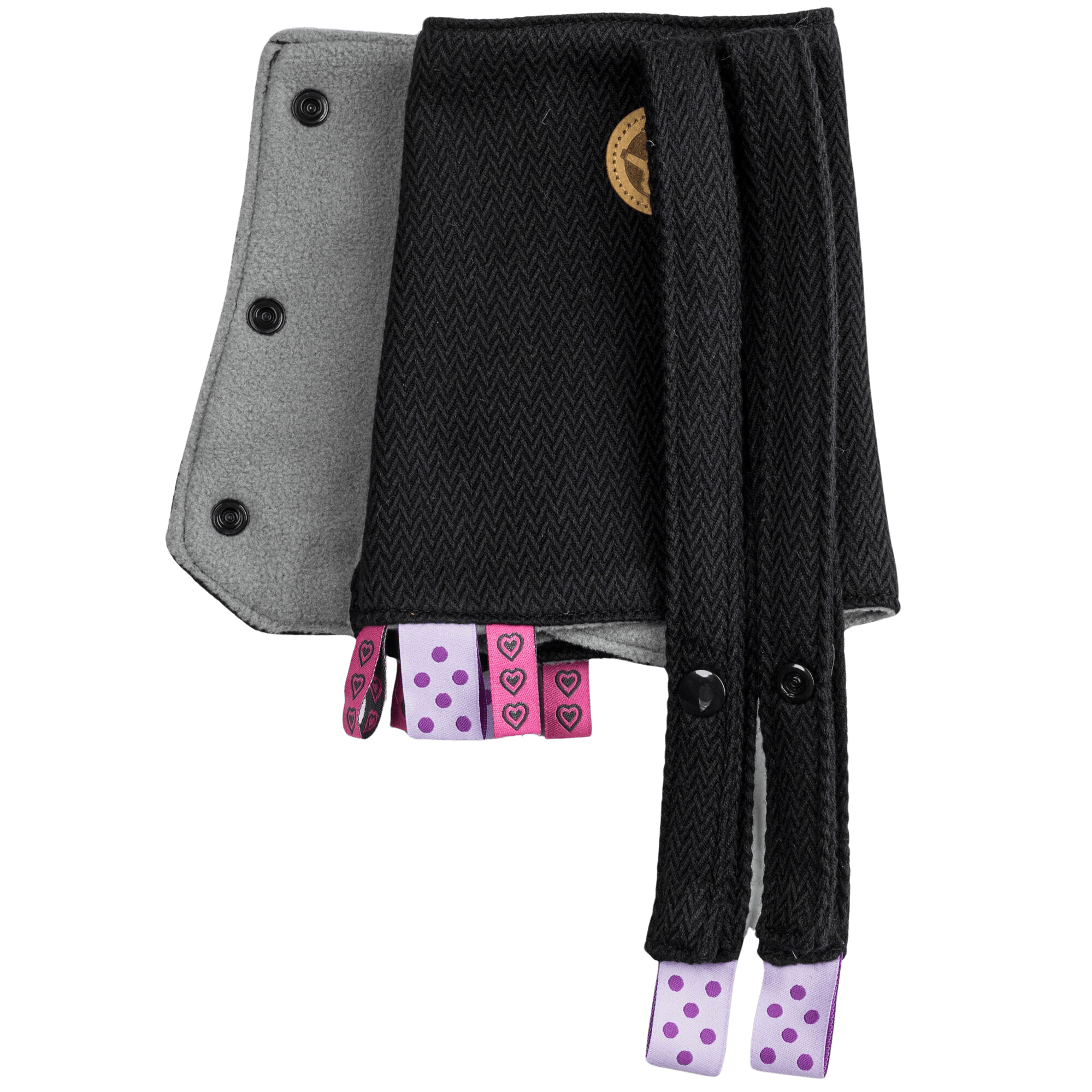 Drool Pads & Reach Strap Set - Black - 2nd Lyfe C.I.C