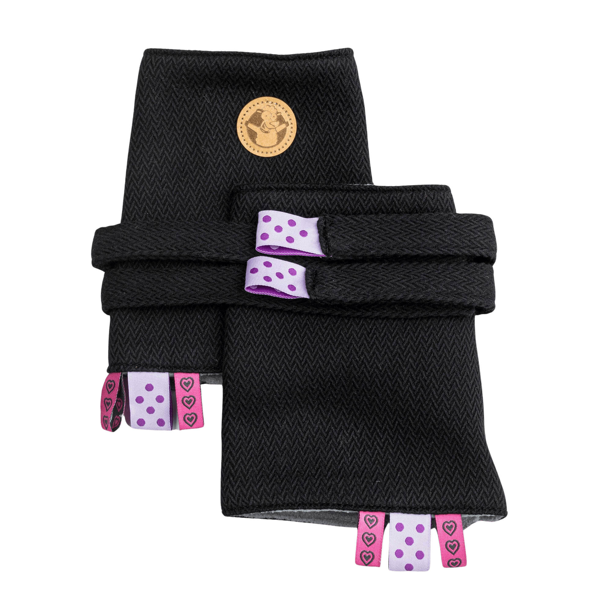 Drool Pads & Reach Strap Set - Black - 2nd Lyfe C.I.C